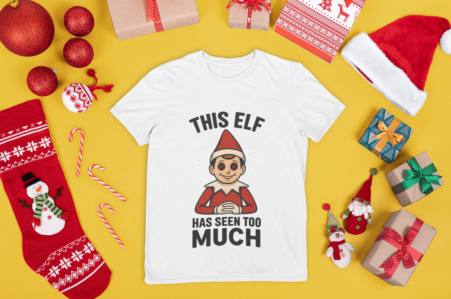 StainedLogic Elf PTSD: The Christmas Casualty Tee