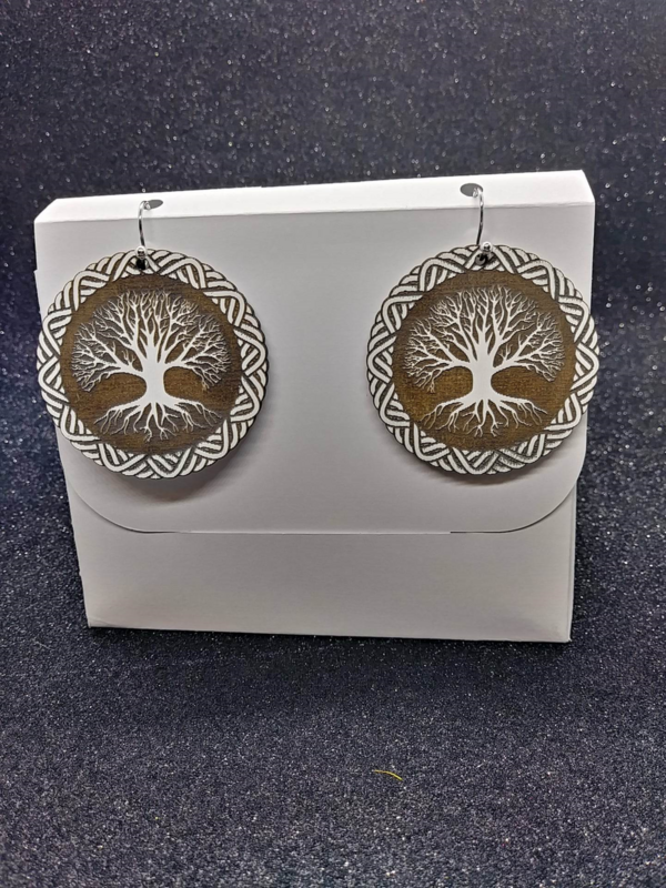 Tree of Life Laser Engraved Earrings