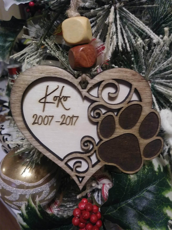 Personalized Paw Print Ornament