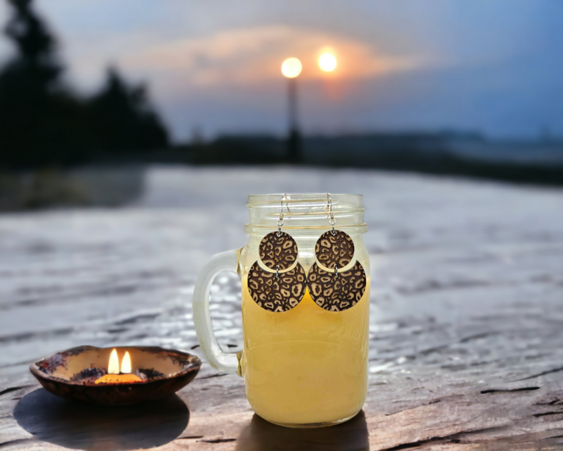 Elegant Cheetah Print Dangle Earrings