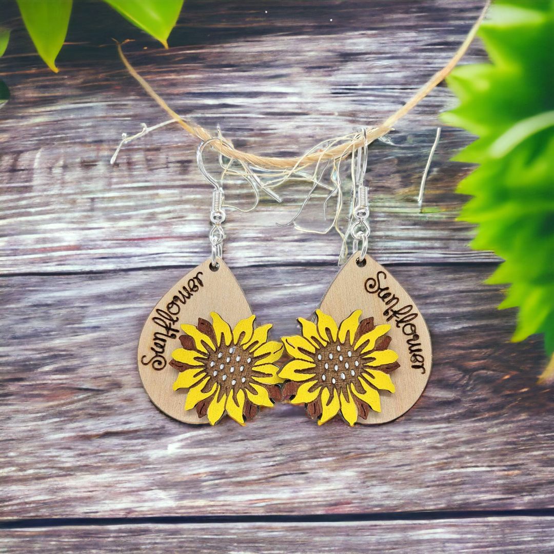 Sunflower Dangle Earrings