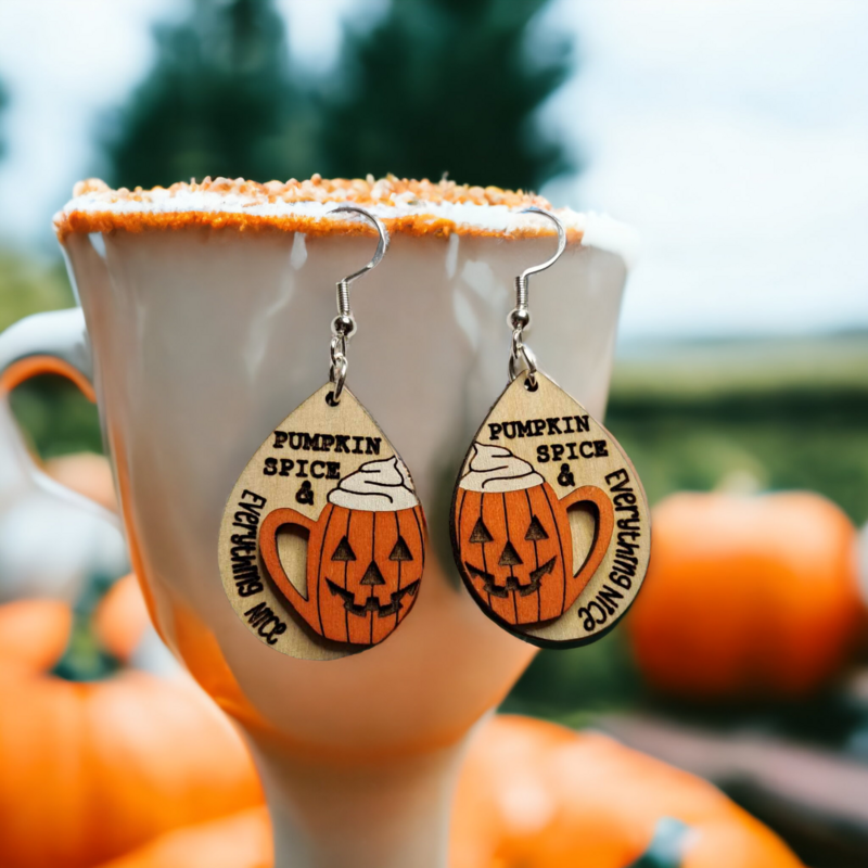 Pumpkin Spice Dangle Earrings