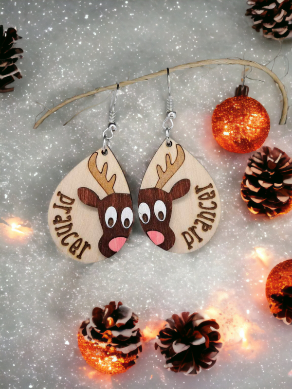 Prancer Christmas Dangle Earrings