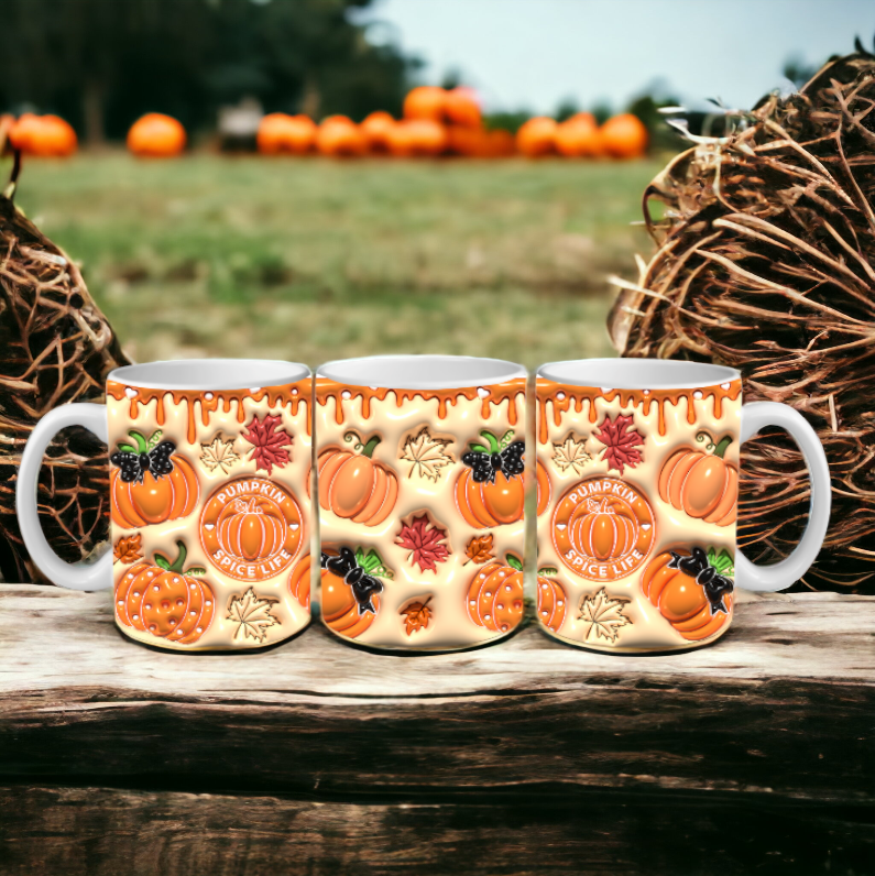 3D Inflated Pumpkin Spice Mug