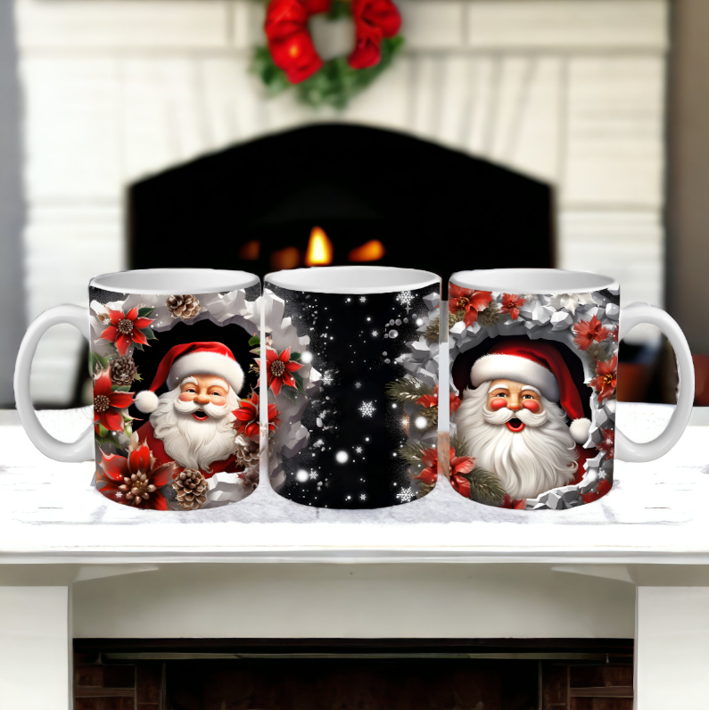 3D Santa with Black Background