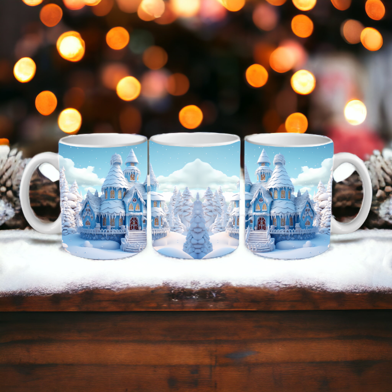 3D Christmas Gingerbread House Mug