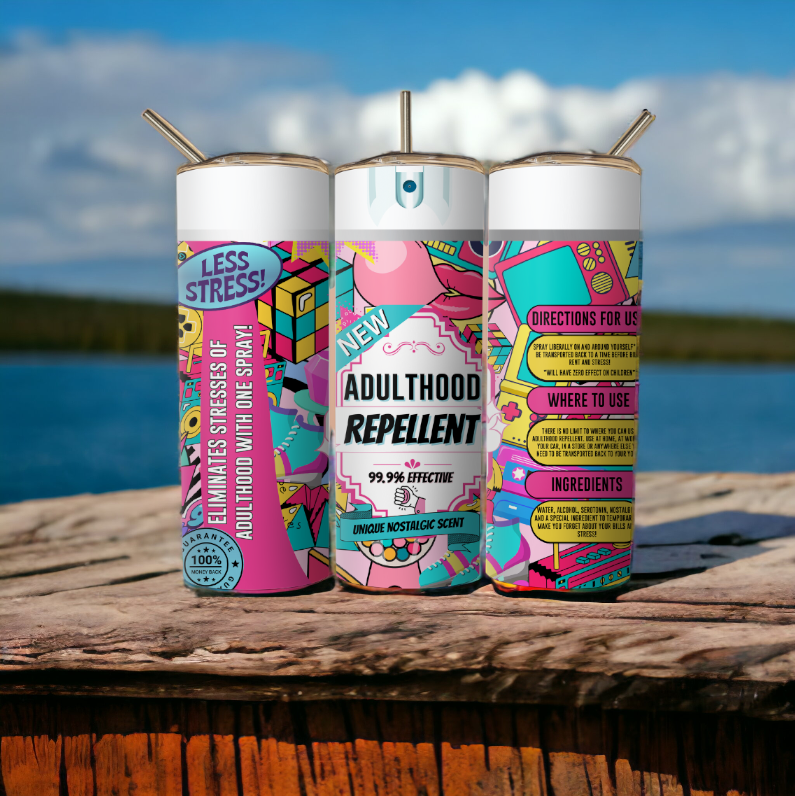 Adulthood Repellent 20oz Skinny Tumbler