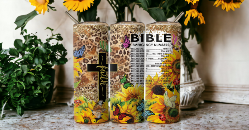 Bible Emergency Numbers 20oz Skinny Tumbler
