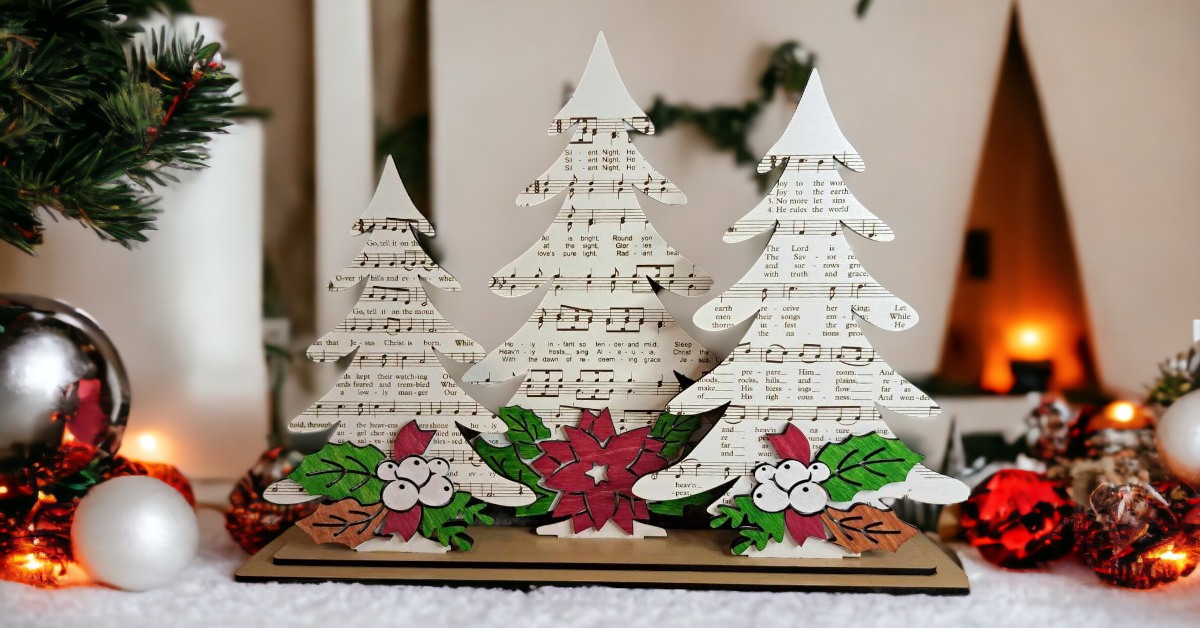 Wooden Christmas Tree Decor