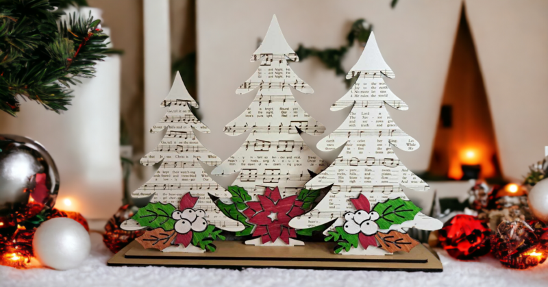 Wooden Christmas Tree Decor