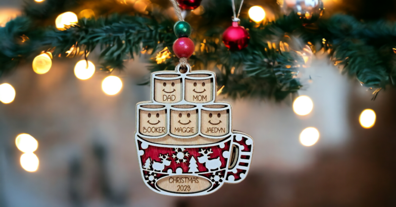 Personalized Marshmallow Family Ornament
