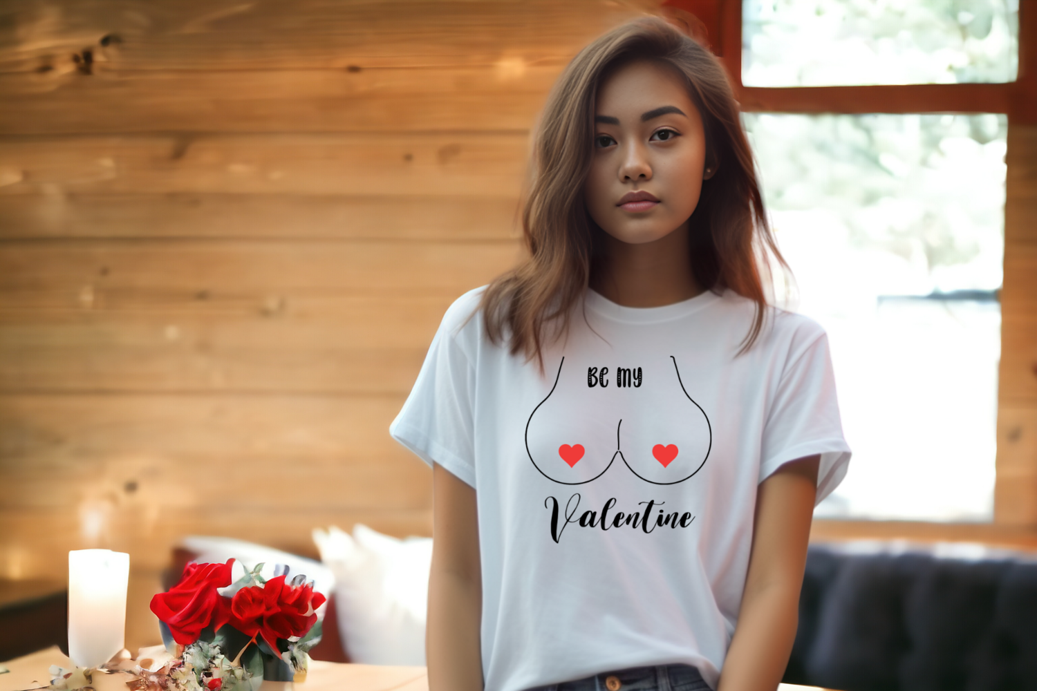 Funny &quot;Be My Valentine Boobs&quot; Apparel