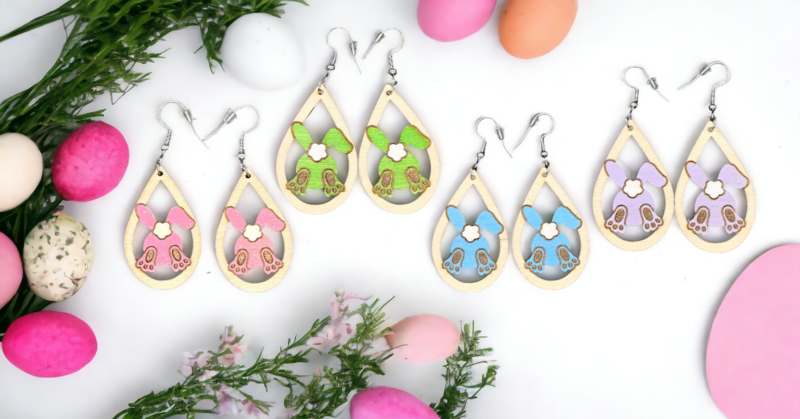 Easter Bunny Butt Earrings