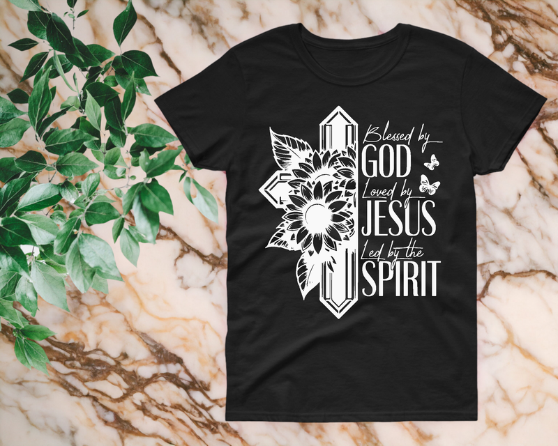 Blessed by God, Loved by Jesus, Led by the Spirit Unisex T-Shirt