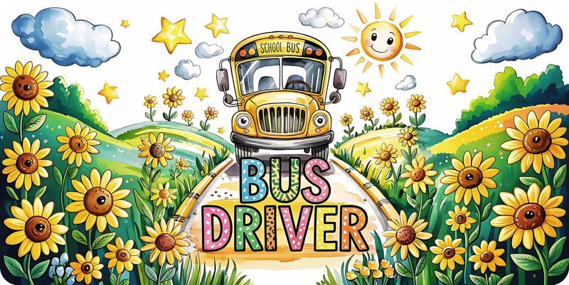 Bus Driver License Plate