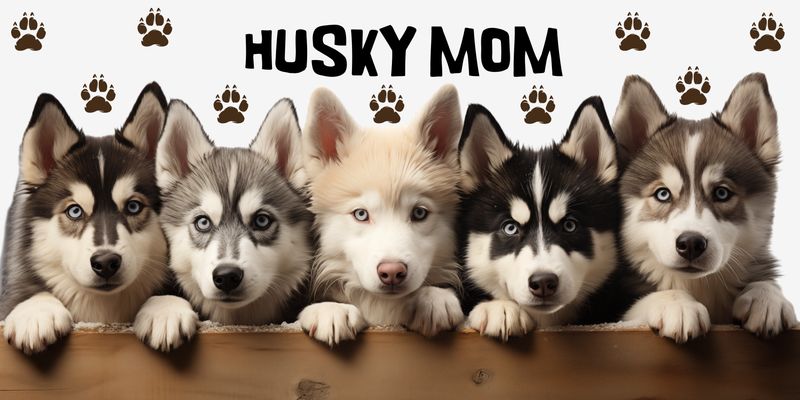 Husky Mom License Plate