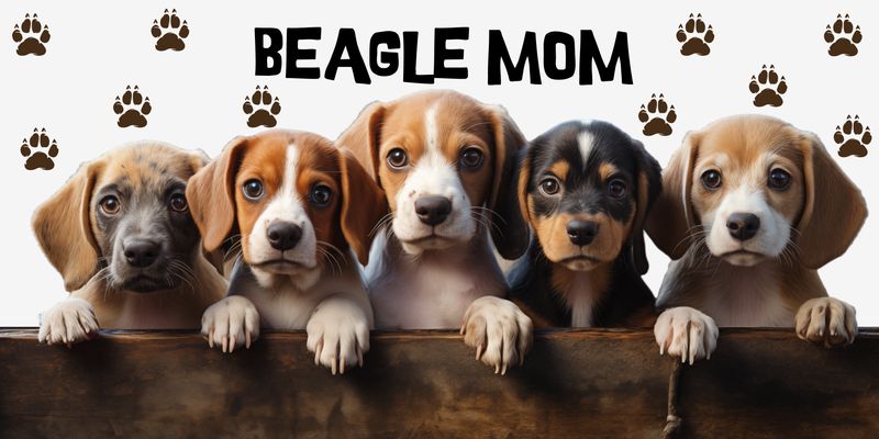 Beagle Mom License Plate