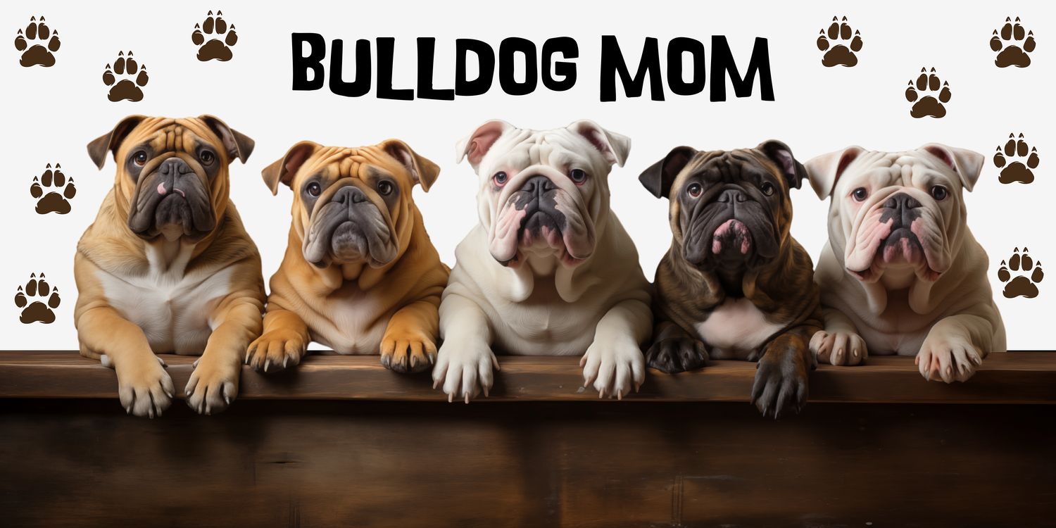 Bulldog Mom License Plate