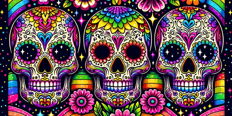 Sugar Skulls License Plate