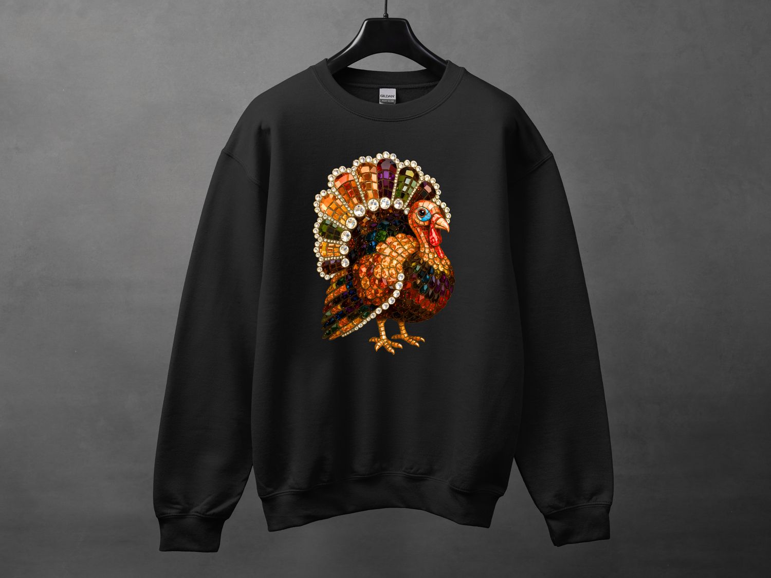 Rhinestone Turkey Sweatshirt