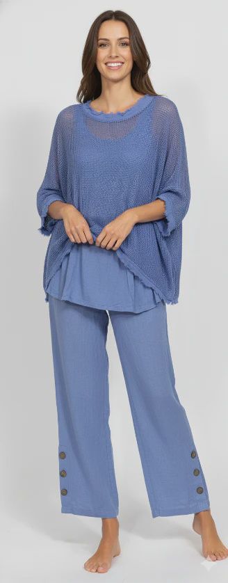 WUBLULINENPNT-ONE SIZE