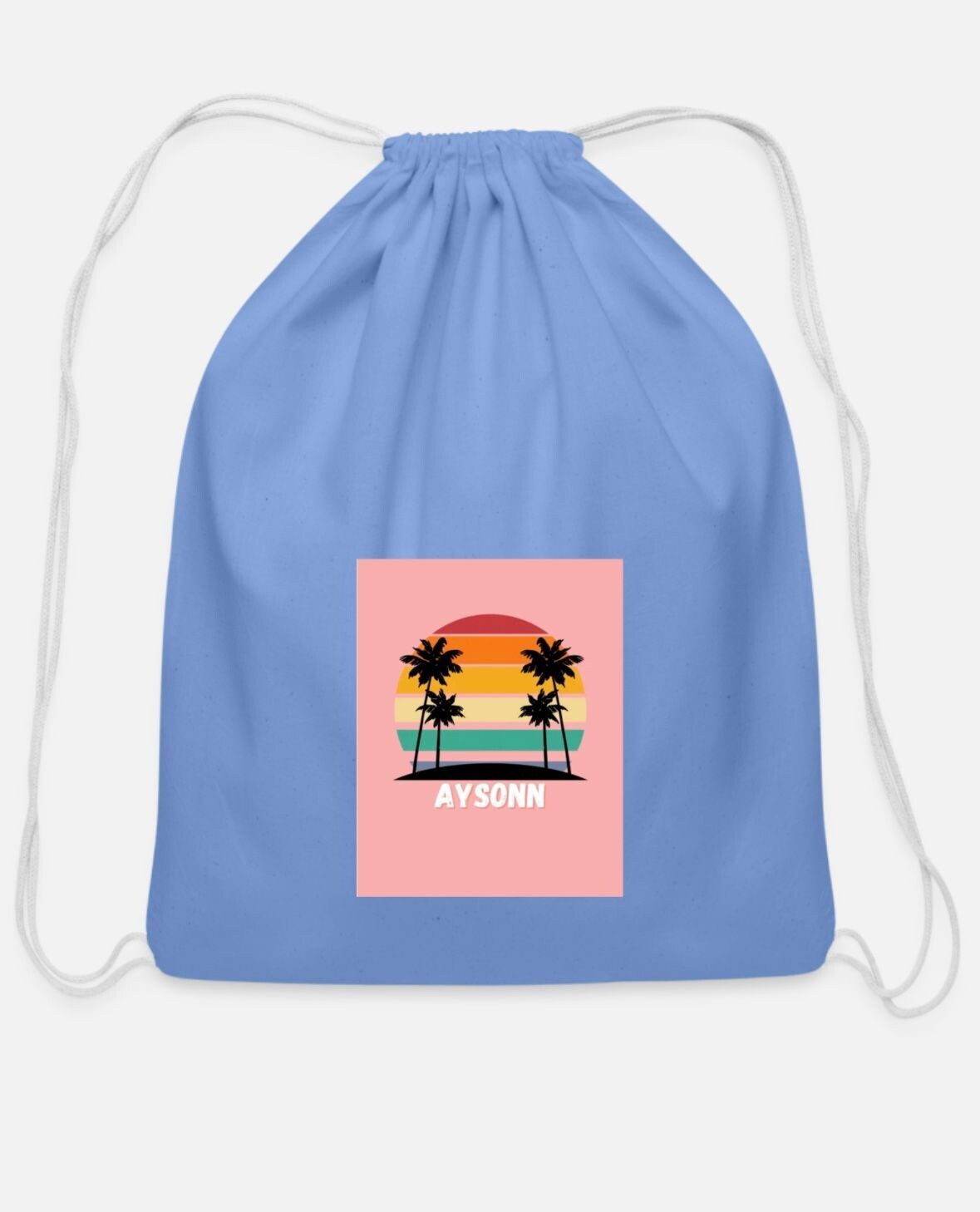 AYSONN sky blue draw string  gym bag