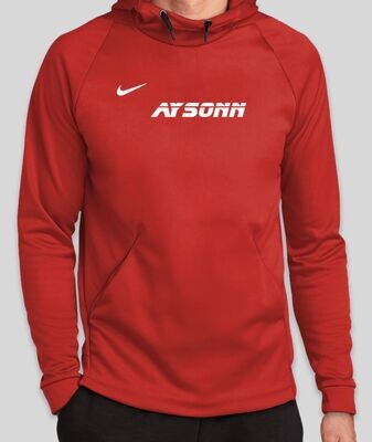 Red Nike pull over hoodie