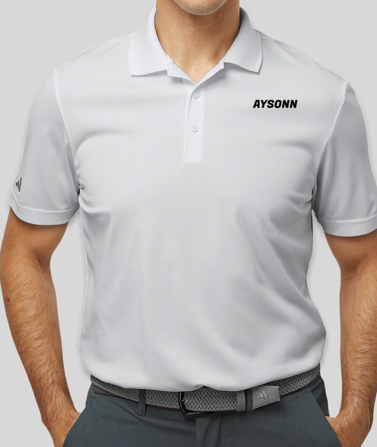 White golf polo