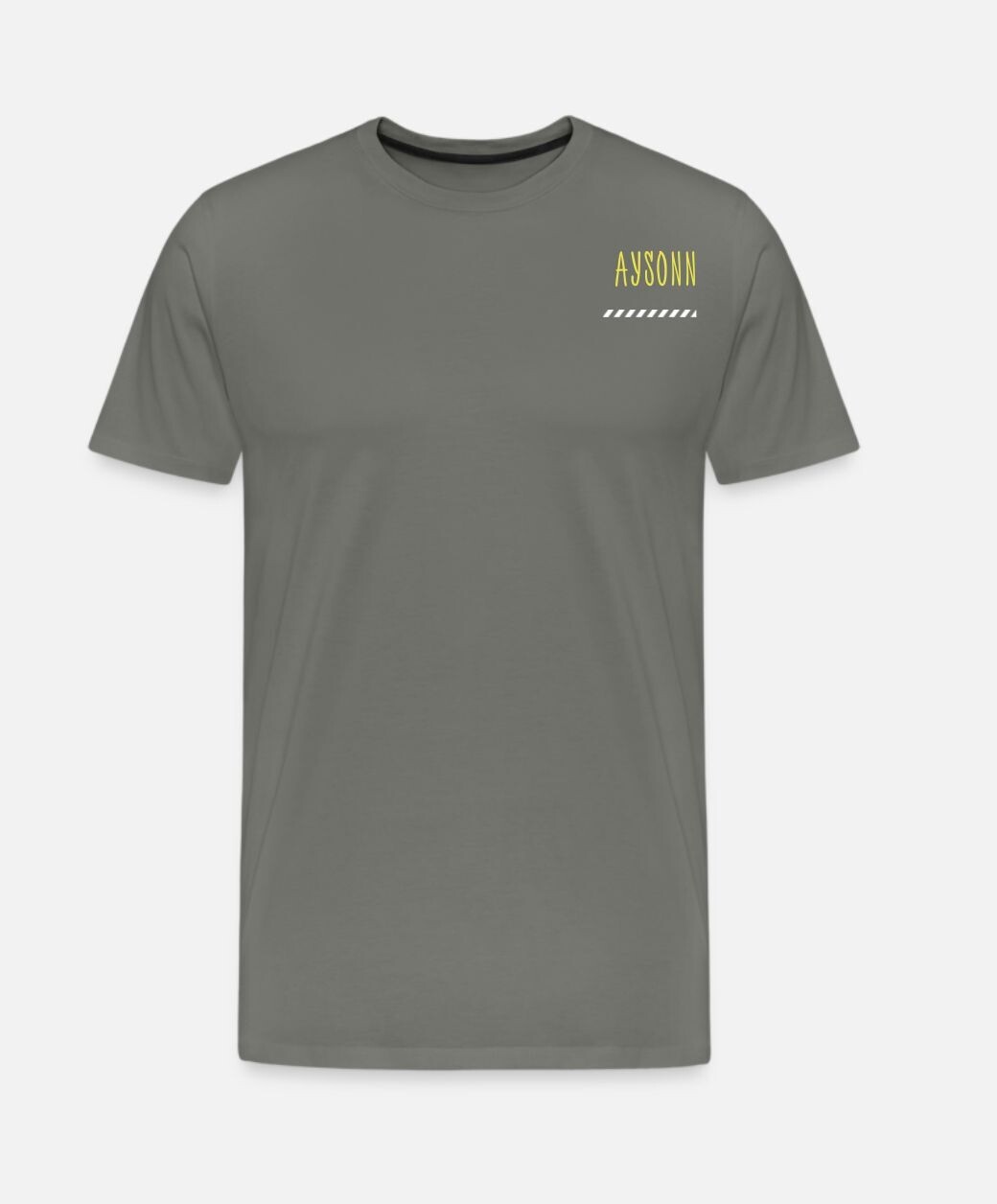Gray scorch and chest T-shirt