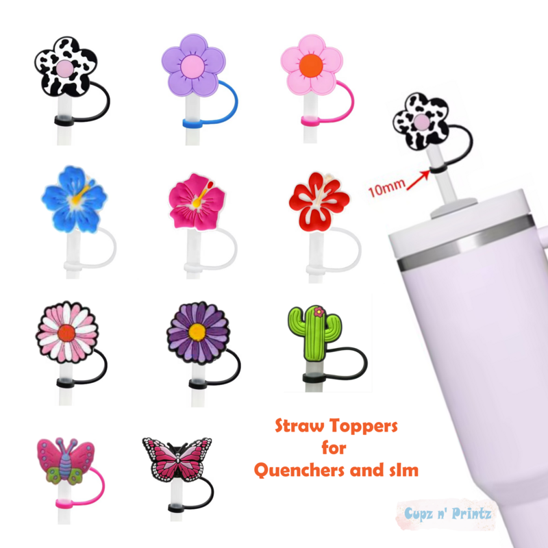 Flower Straw Topper for 40 oz Tumbler