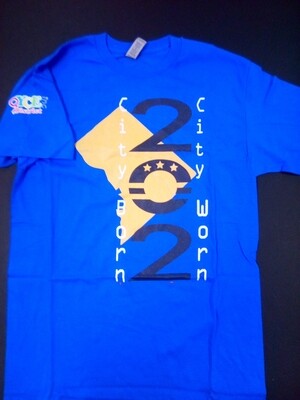 Men&#39;s blue city worn tee