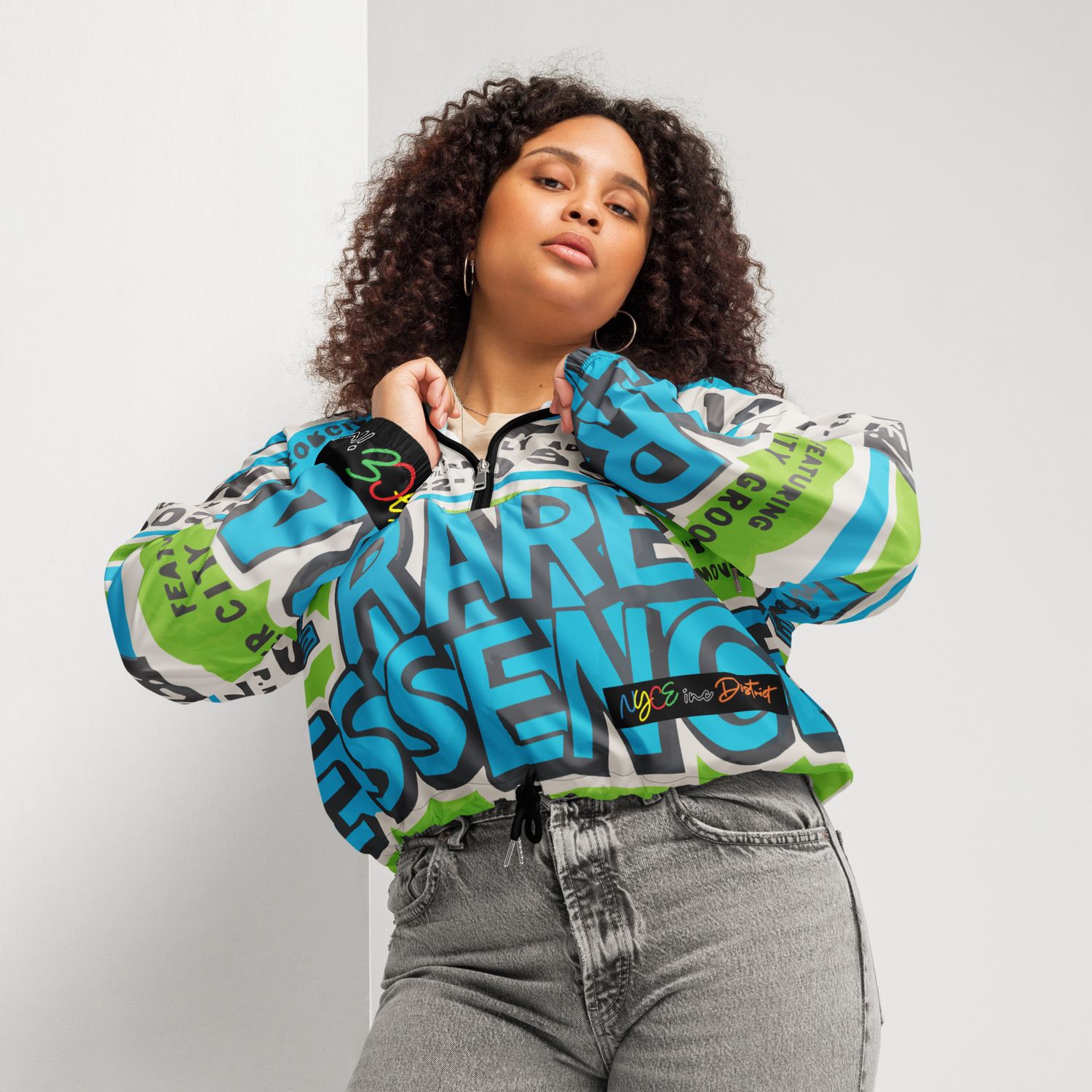 GO GO POSTER Women’s cropped windbreaker