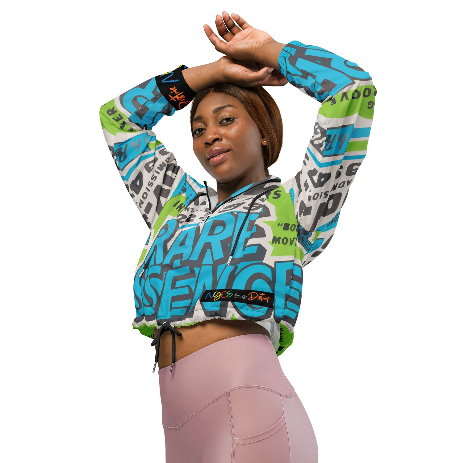 GO GO POSTER Women’s cropped windbreaker