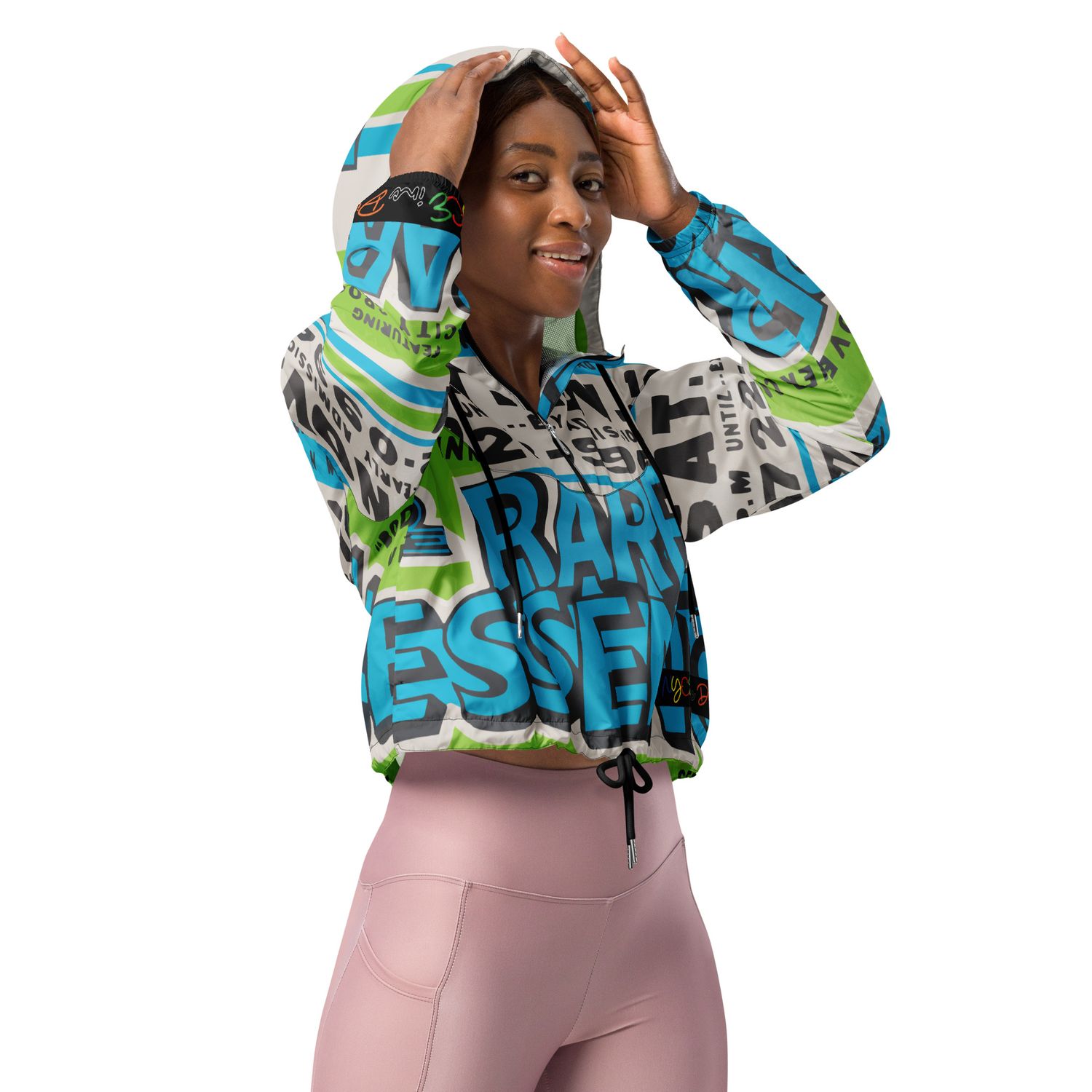 GO GO POSTER Women’s cropped windbreaker