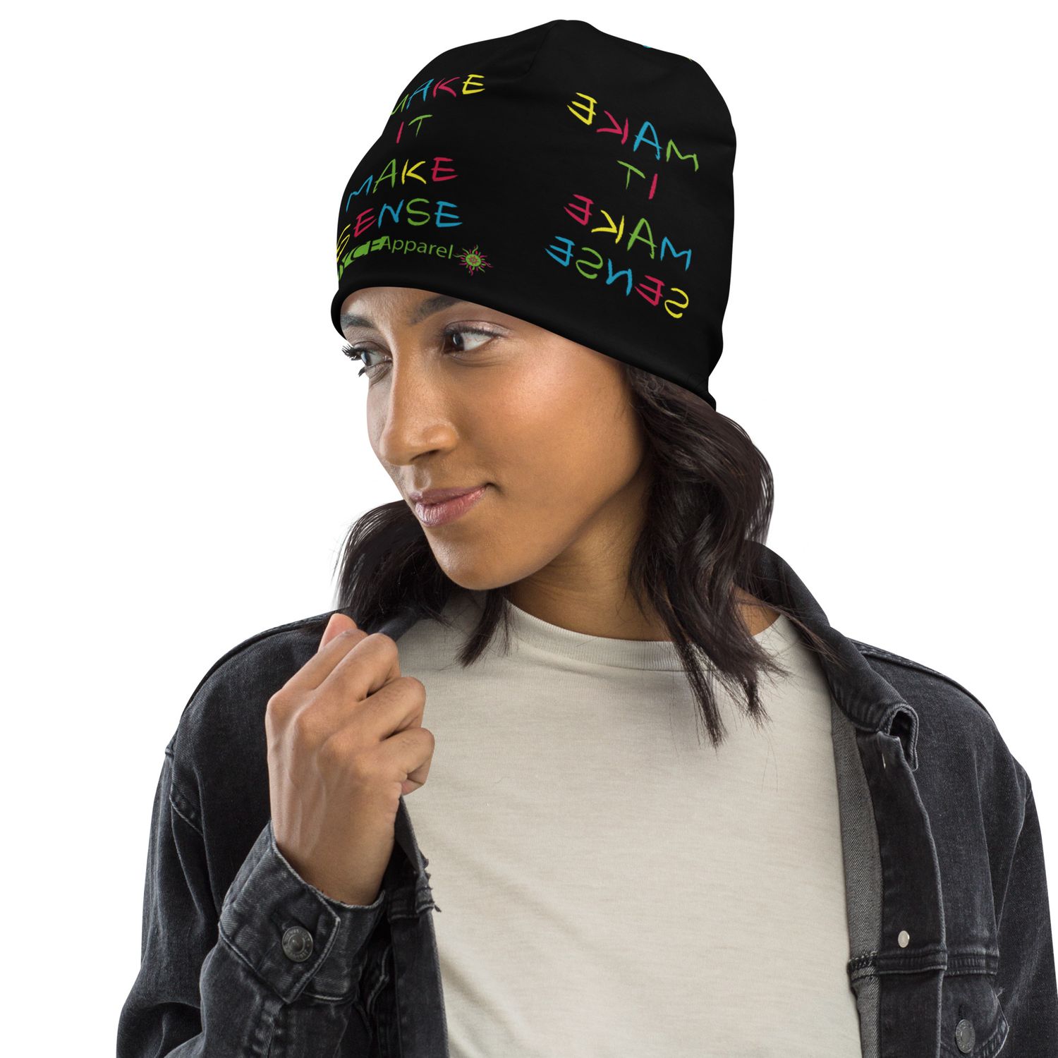 Make it Make Sense All-Over Print Beanie