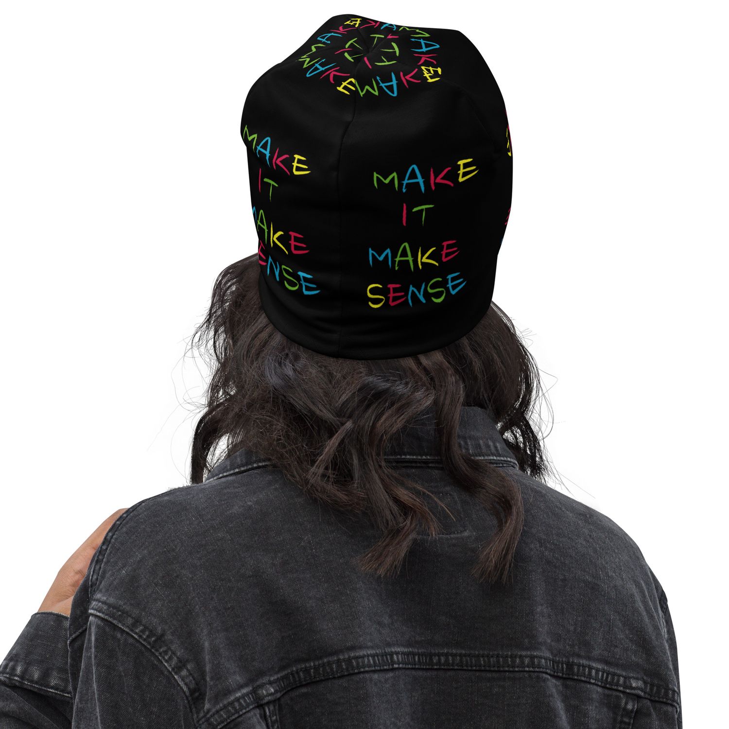 Make it Make Sense All-Over Print Beanie