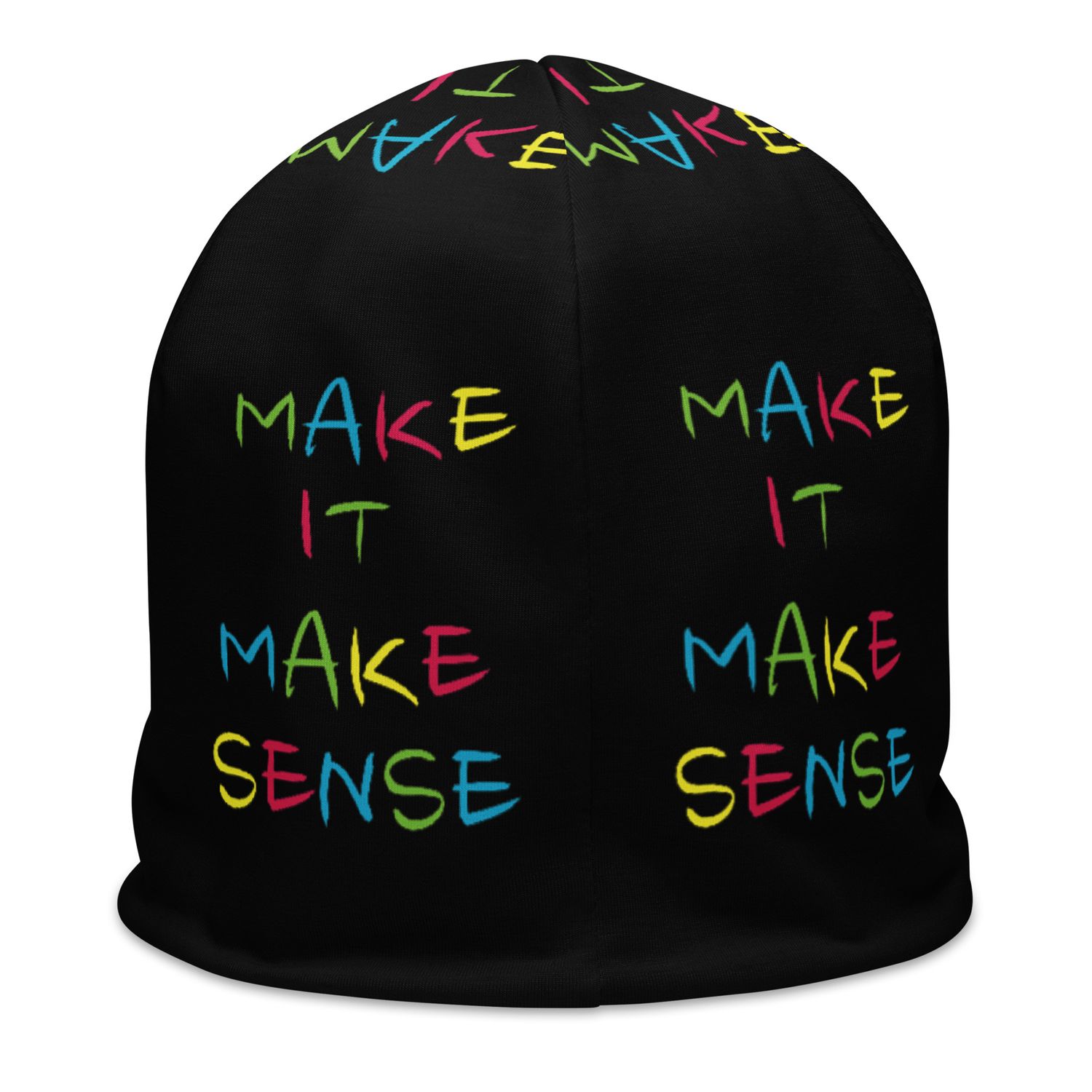 Make it Make Sense All-Over Print Beanie