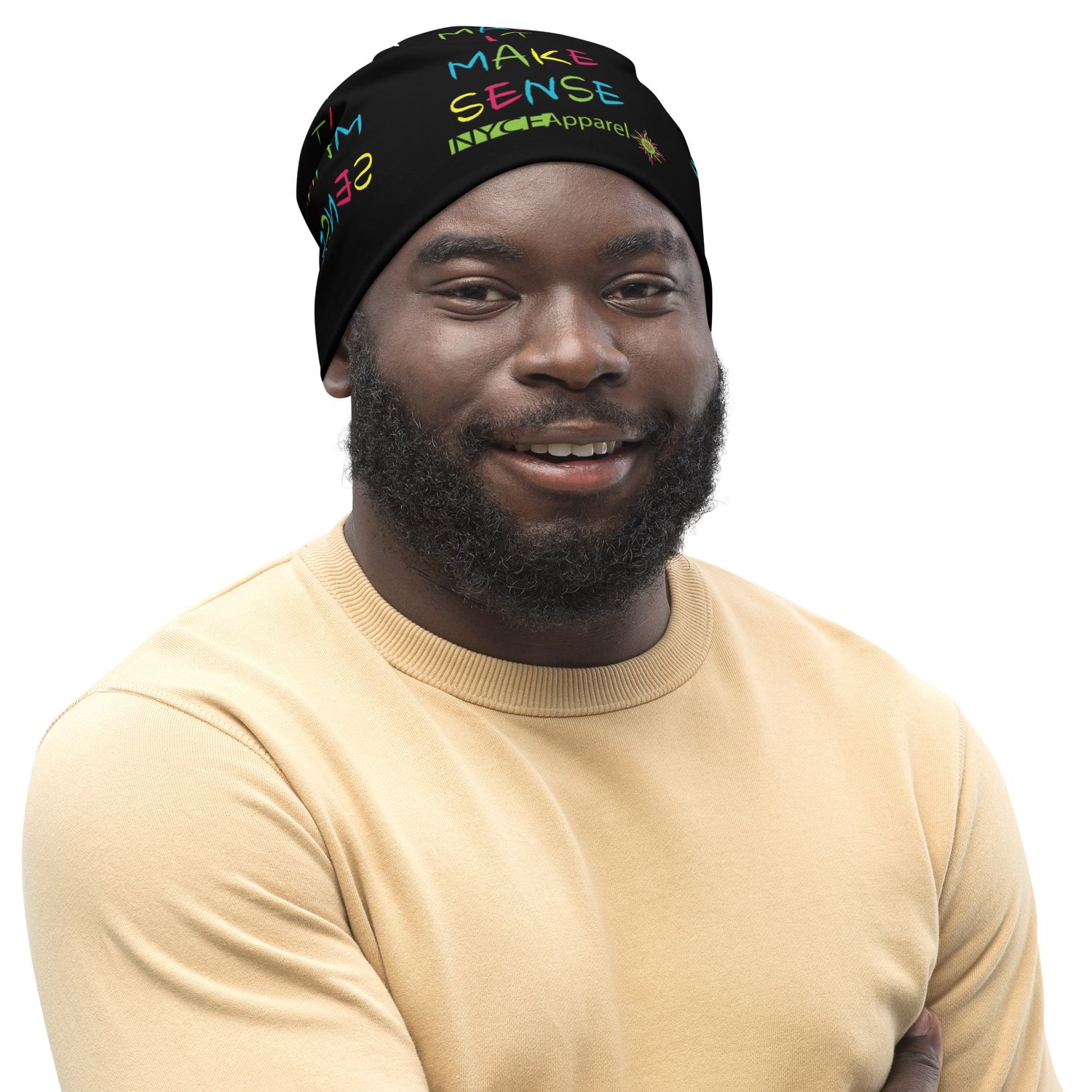 Make it Make Sense All-Over Print Beanie