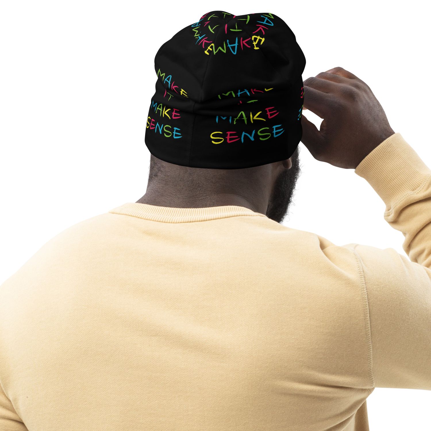 Make it Make Sense All-Over Print Beanie