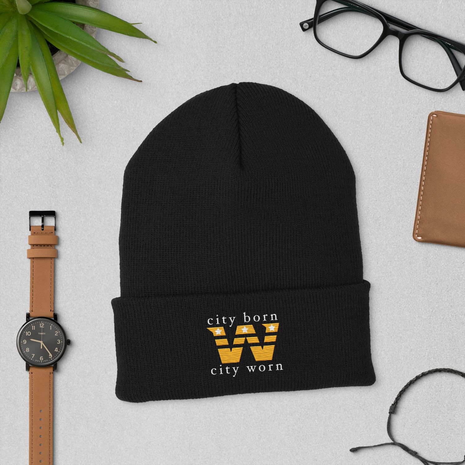 City Born City Worn NYCE inc Cuffed Beanie
