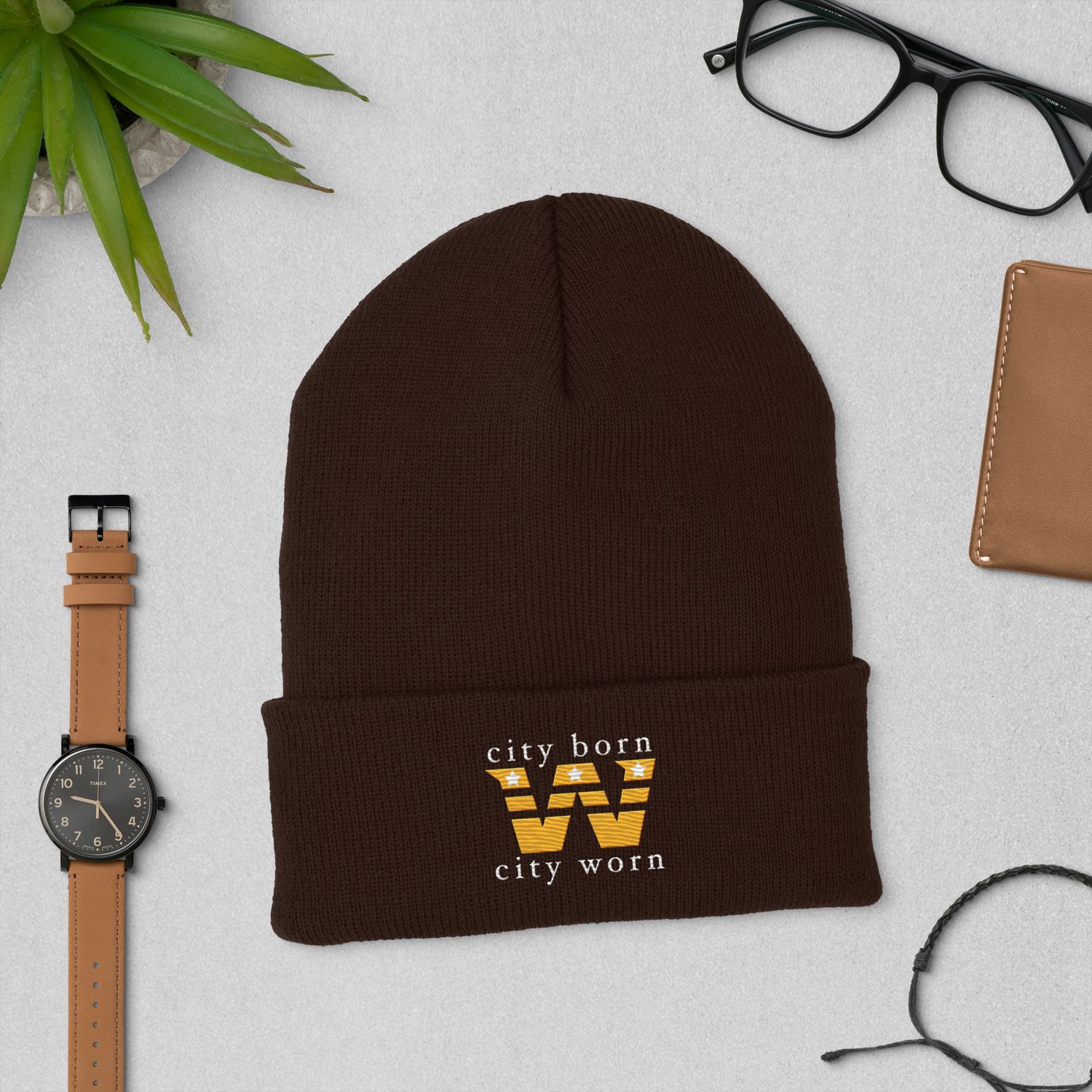 City Born City Worn NYCE inc Cuffed Beanie