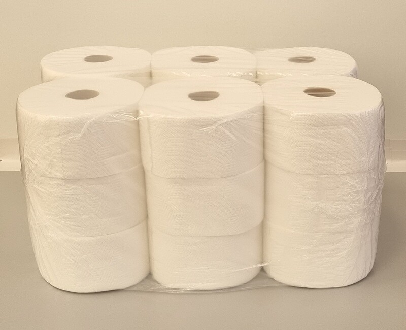 R.papel higiénico industrial 100% celulosa virgen pasta laminada,2c,18 ud