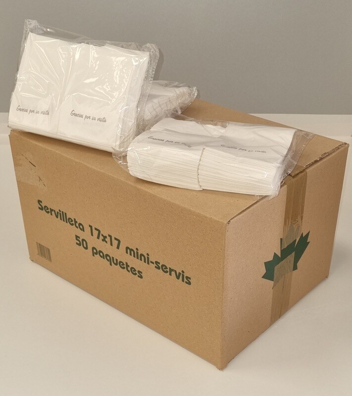 SERVILLETA MINI-SERVIS 17X17 TISSUE 50PQ/80UD