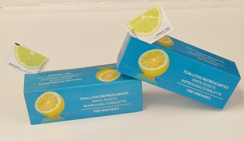 TOALLITAS REFRESCANTES LIMON(ESPECIAL MARISCO) 100UD