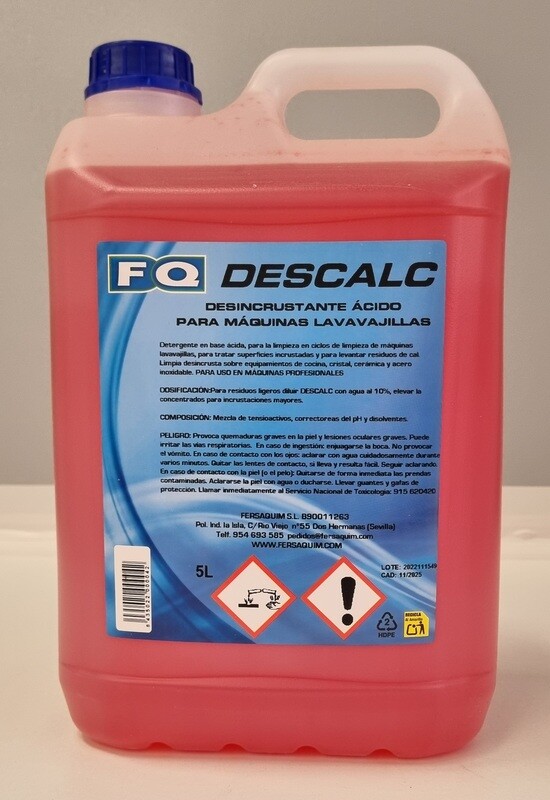 DESINCRUSTANTE ACIDO MAQUINAS LAVAVAJILLAS 5L
