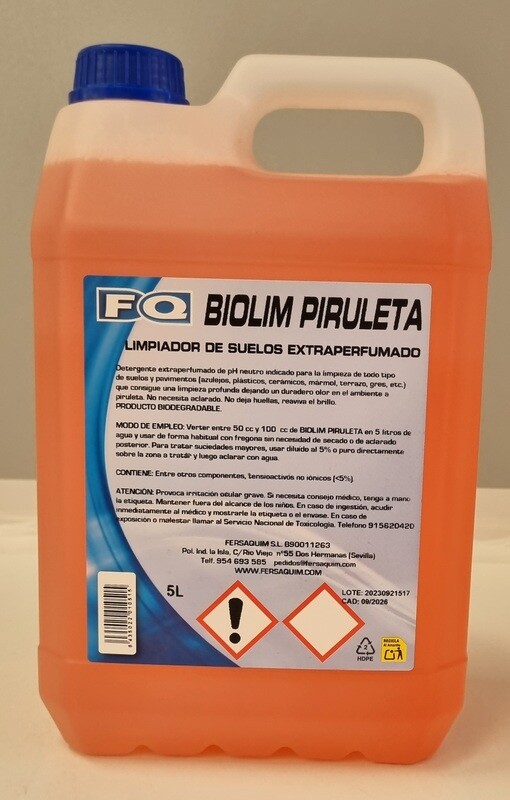 FREGASUELOS CONCENTRADO PIRULETA 5L