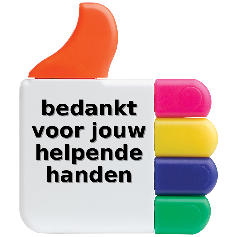 R5] Markeerstiften in vorm van hand