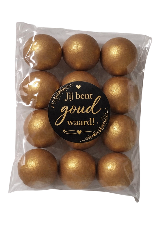 R3] Goudkleurige chocolade pearls