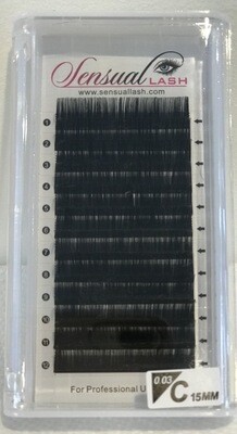 Mink Lash Black C-curl .03x15mm