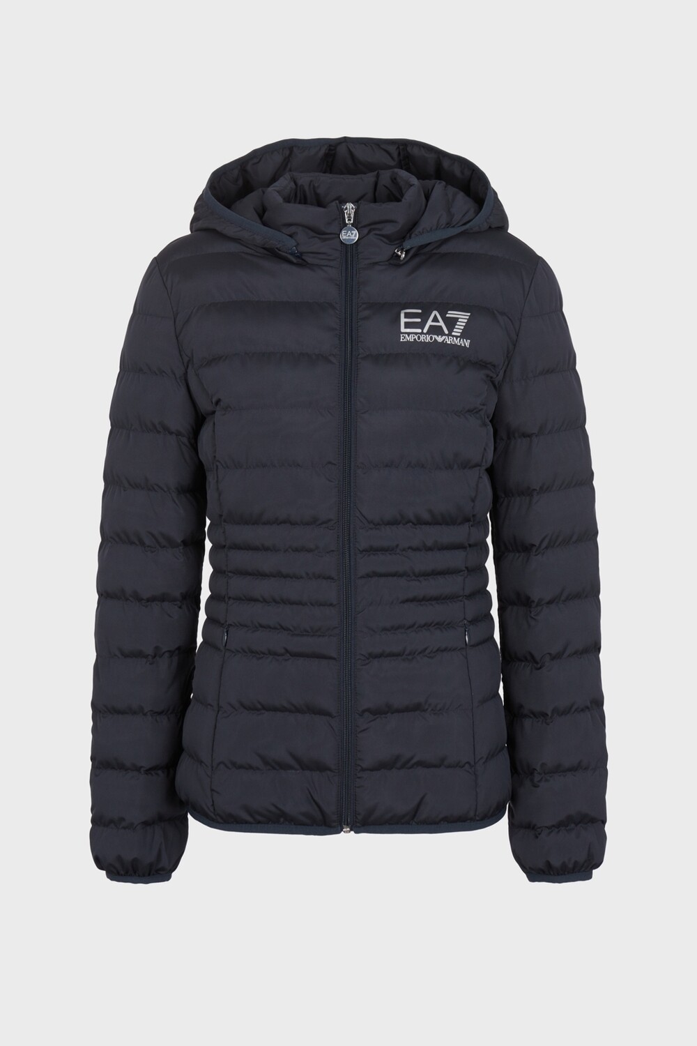 Chaqueta acolchada de Emporio Armani EA7,negro,mujer con capucha extraíble